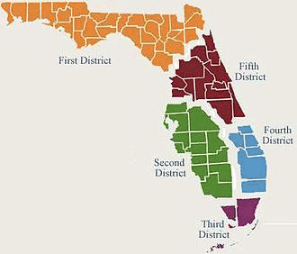 Map of 5 Regions (Criminal Conflict and Civil Regional Counsel)
